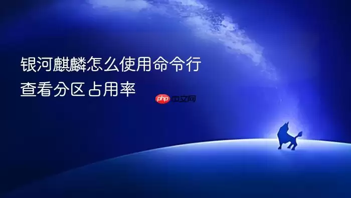 银河麒麟怎么使用命令行查看分区占用率