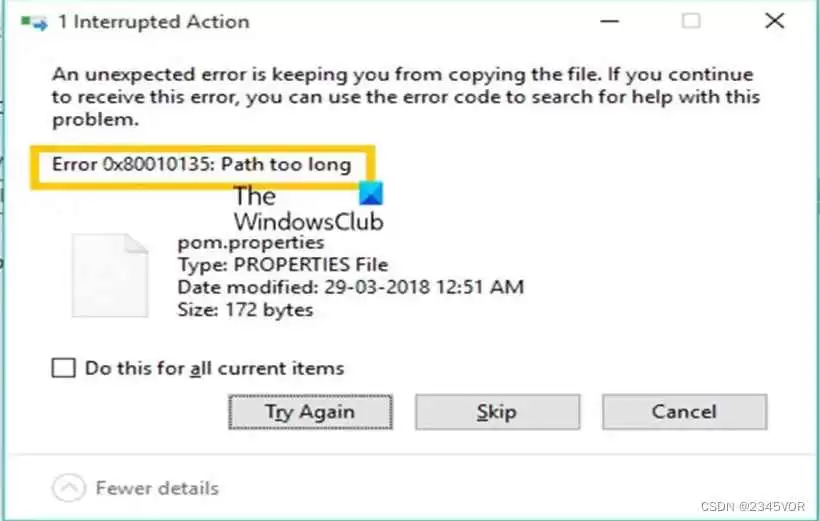 Win11复制文件失败提示错误0x80010135路径太长的修复技巧