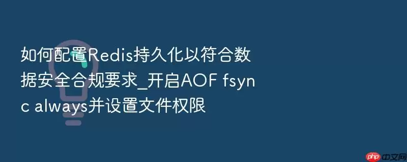 如何配置Redis持久化以符合数据安全合规要求_开启AOF fsync always并设置文件权限