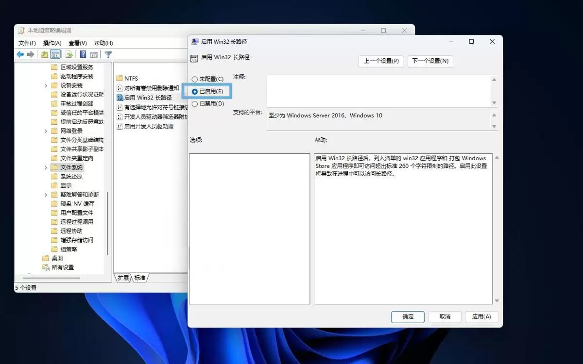 轻松突破260字符限制! Win11启用长路径支持的教程
