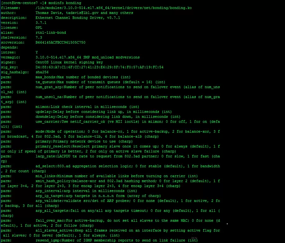 在CentOS7中如何配置NIC绑定?