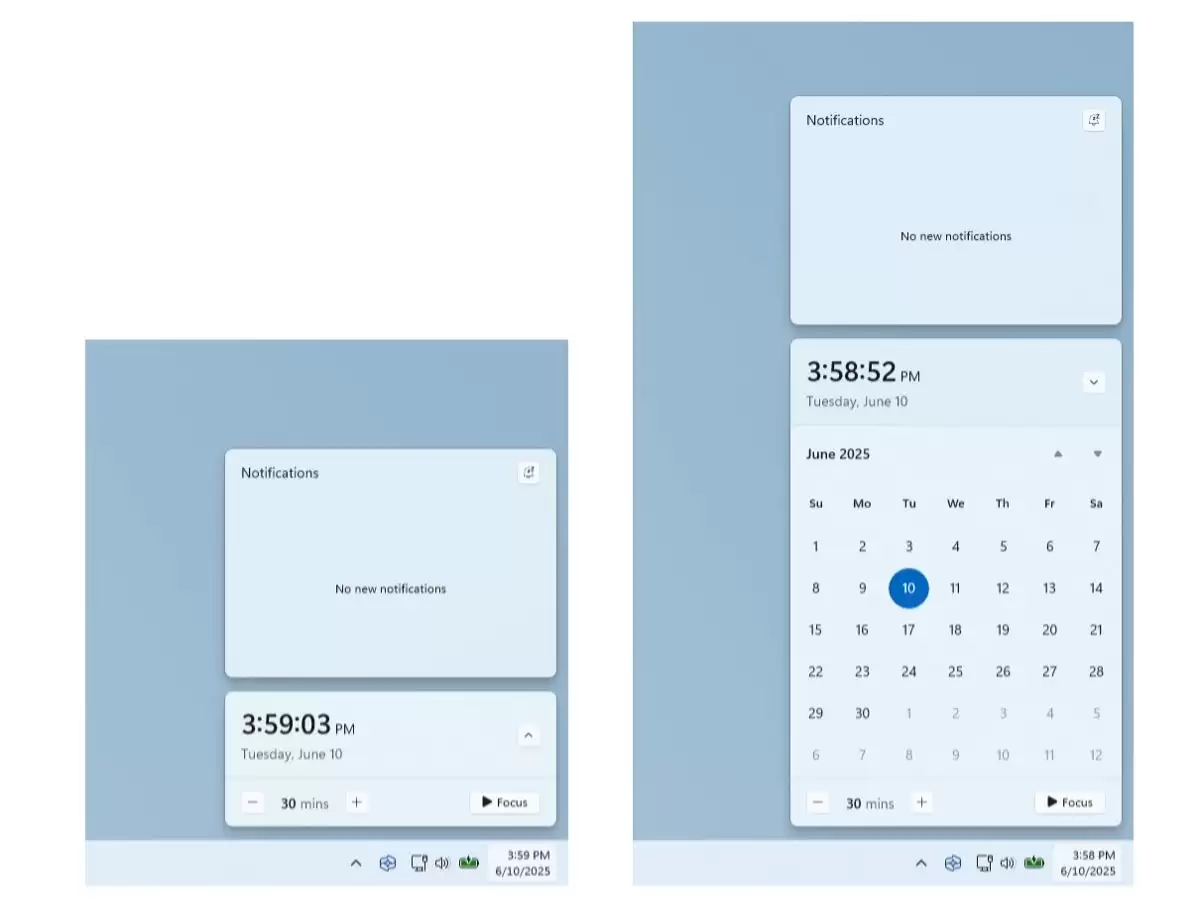 Win11 Canary预览版27938发布: 通知中心时钟恢复秒数显示