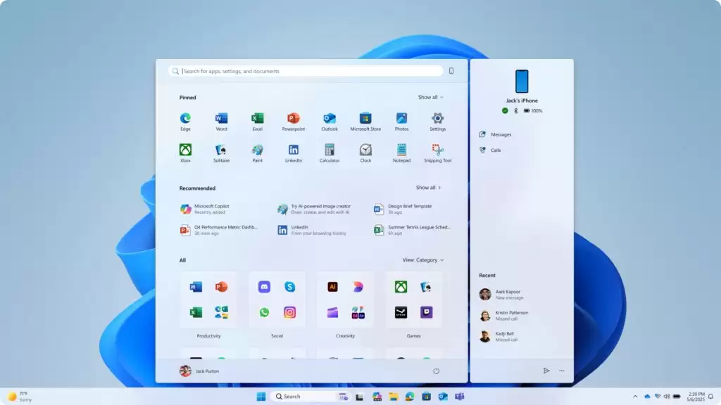 Win11 Canary 27965预览版推送:开始菜单全面革新