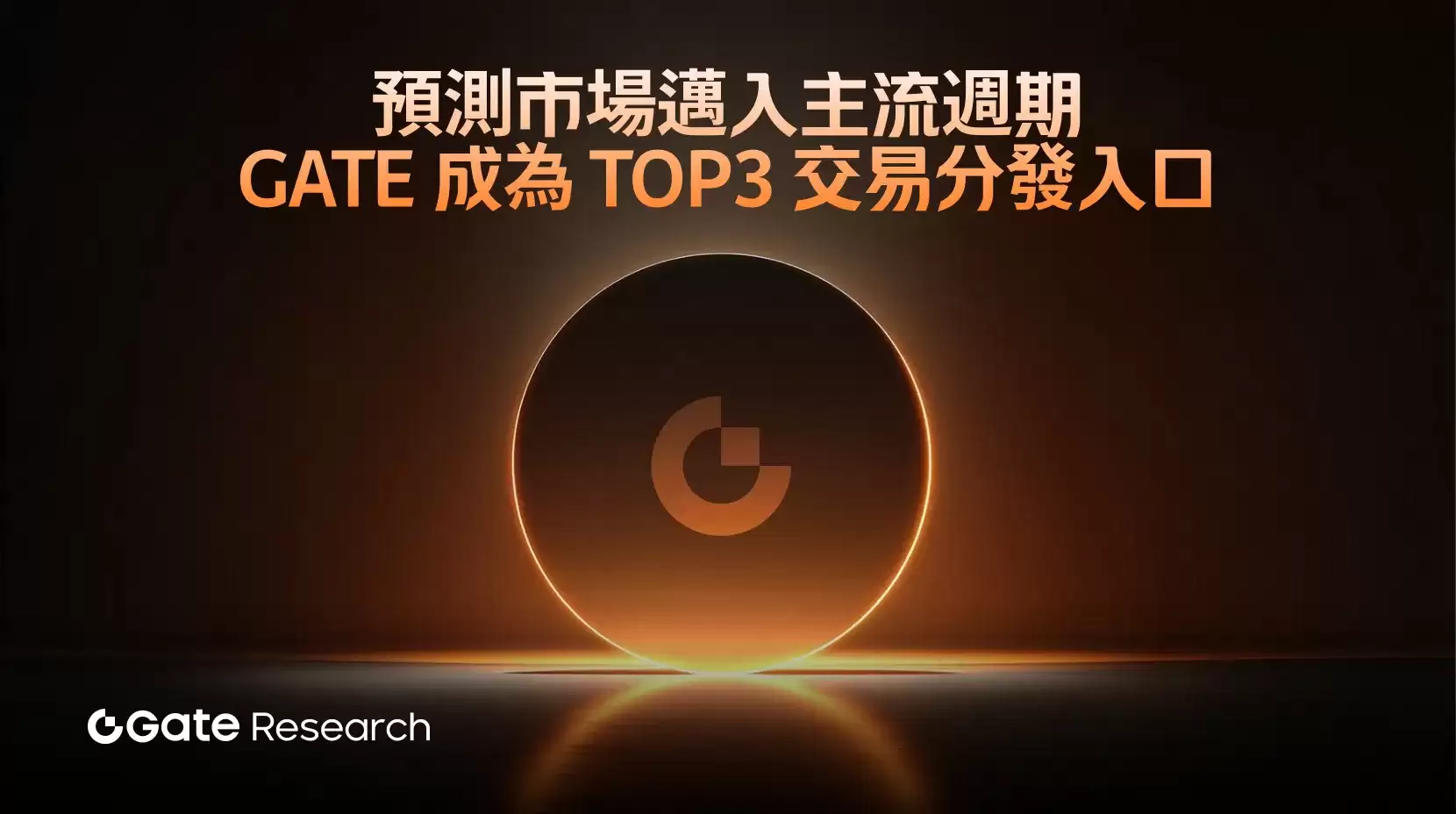 Gate研究院：随着预测市场进入主流周期，Gate已成为Top3交易入口
