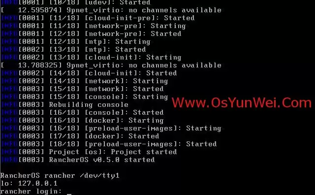RancherOS 图文安装教程(docker运行环境)
