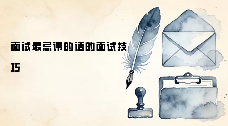 面试最忌讳的话的面试技巧