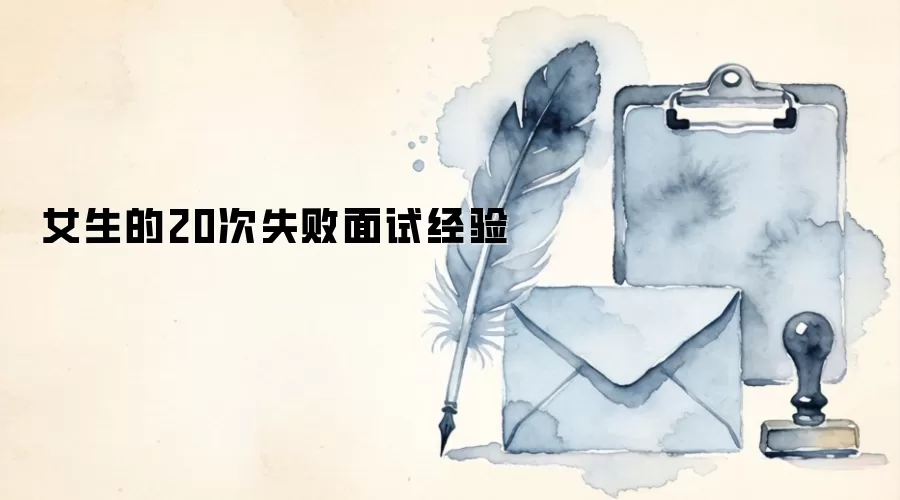 女生的20次失败面试经验