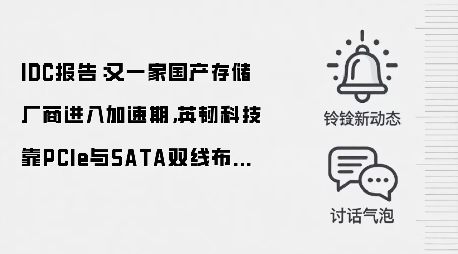 IDC报告：又一家国产存储厂商进入加速期，英韧科技靠PCIe与SATA双线布局突围
