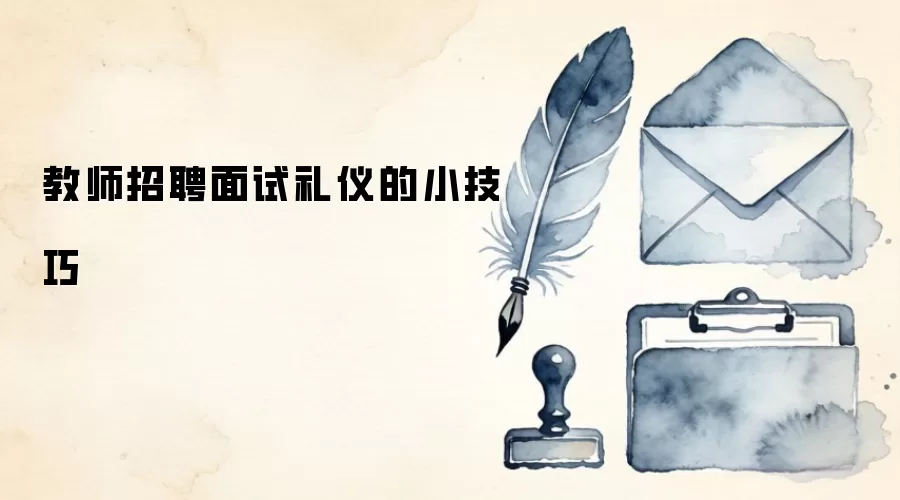 教师招聘面试礼仪的小技巧