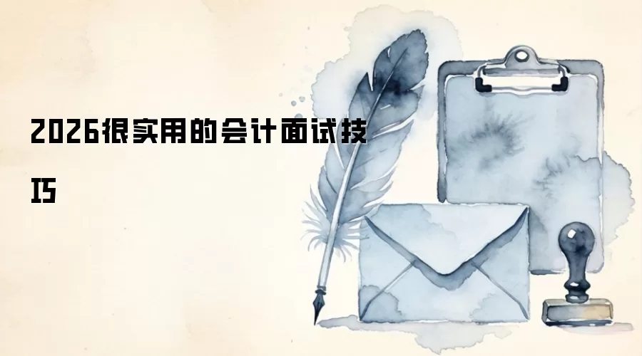 2026很实用的会计面试技巧