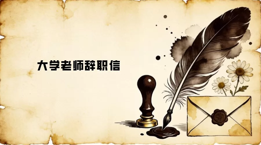 大学老师辞职信