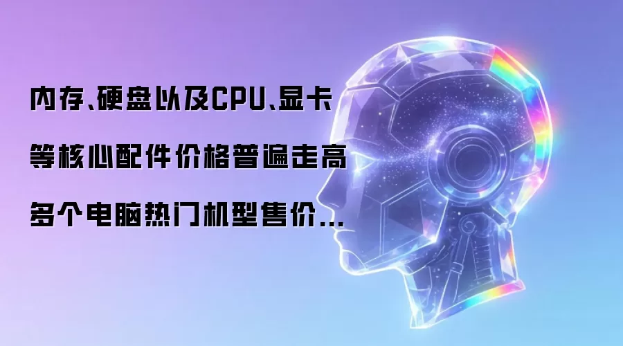 内存、硬盘以及CPU、显卡等核心配件价格普遍走高 多个电脑热门机型售价大幅上调
