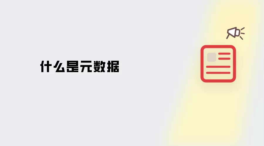 什么是元数据