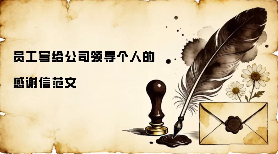 员工写给公司领导个人的感谢信范文
