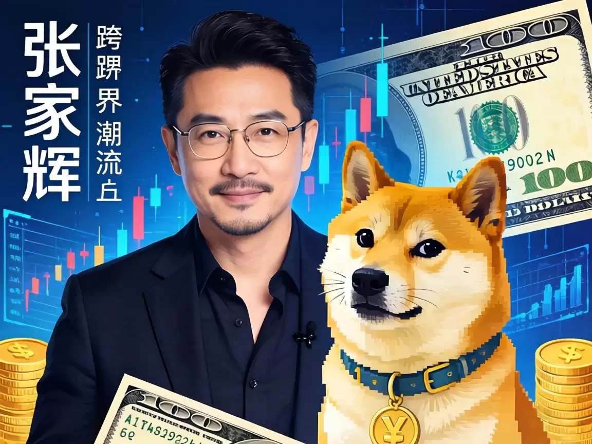 张家辉关注狗狗币现象分析，加密货币跨界合作案例