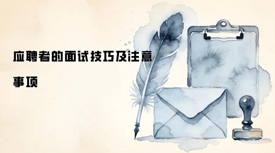 应聘者的面试技巧及注意事项