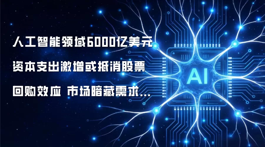 人工智能领域6000亿美元资本支出激增或抵消股票回购效应 市场暗藏需求流失隐患