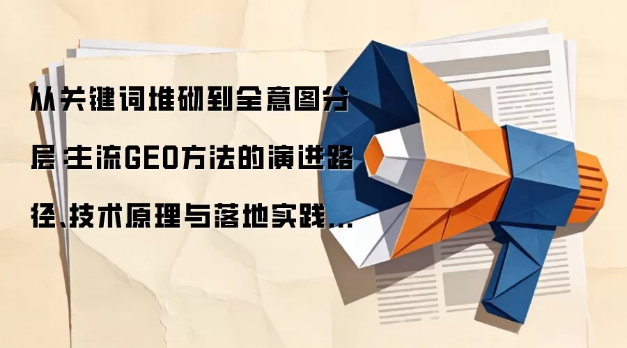 从关键词堆砌到全意图分层：主流GEO方法的演进路径、技术原理与落地实践全解
