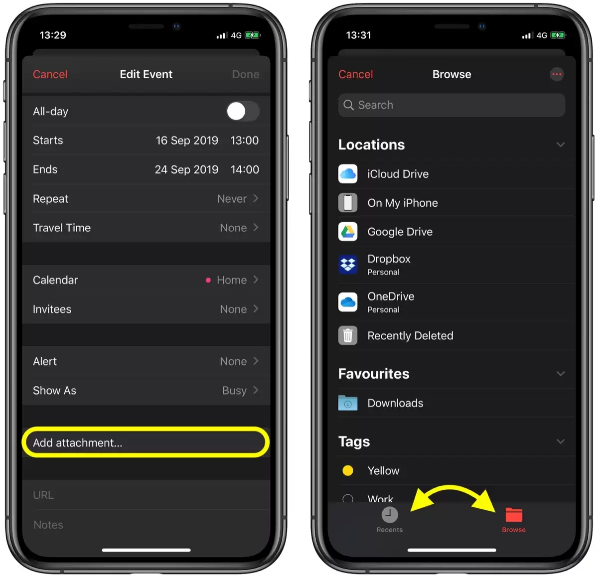 iOS 13 教程：如何在 iPhone 上的「日历」事件中添加附件？