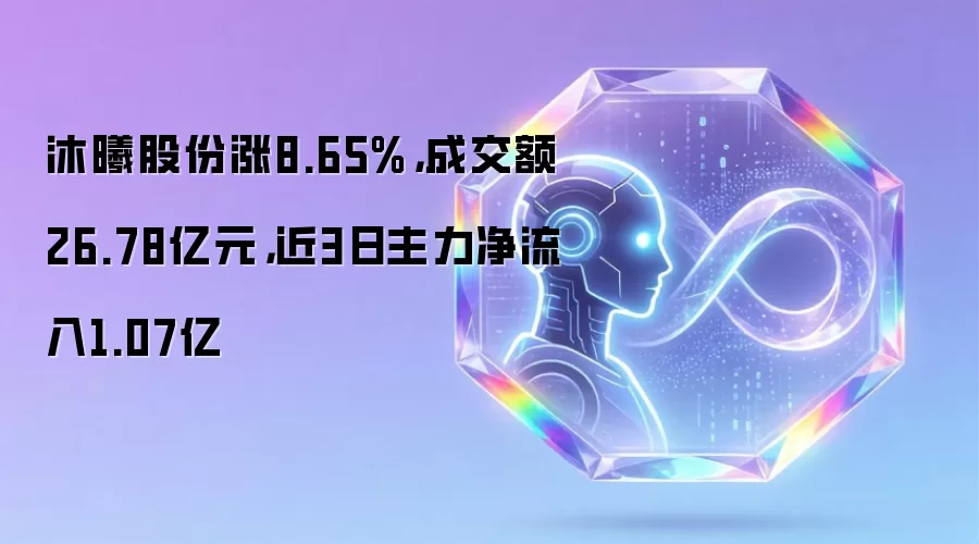 沐曦股份涨8.65%，成交额26.78亿元，近3日主力净流入1.07亿