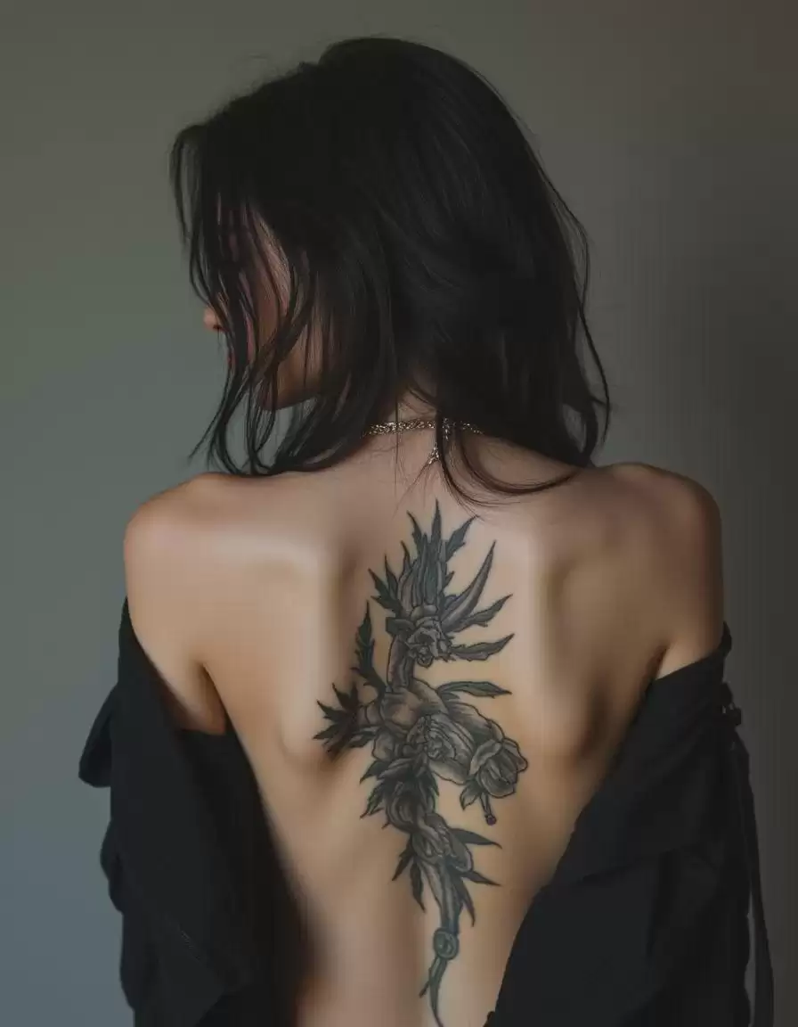 用AI绘图画出超真实的纹身小姐姐，一款以叛逆女孩纹身为主题的Flux LORA模型