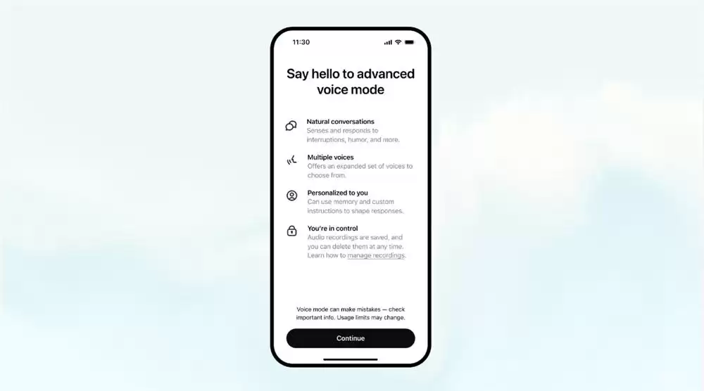 OpenAI推ChatGPT高级语音模式，新增五种声音风格、免费用户不可用