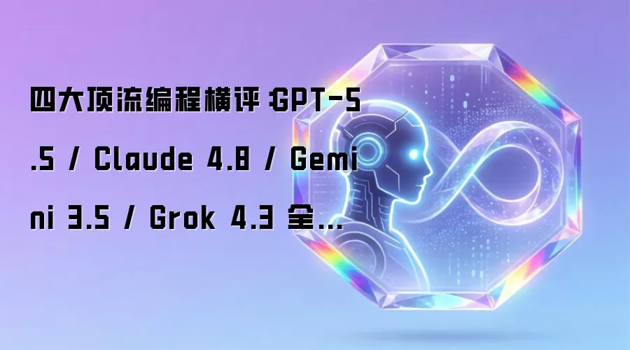 四大顶流编程横评:GPT-5.5 / Claude 4.8 / Gemini 3.5 / Grok 4.3 全维度实测