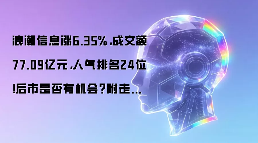 浪潮信息涨6.35%，成交额77.09亿元，人气排名24位！后市是否有机会？附走势预测