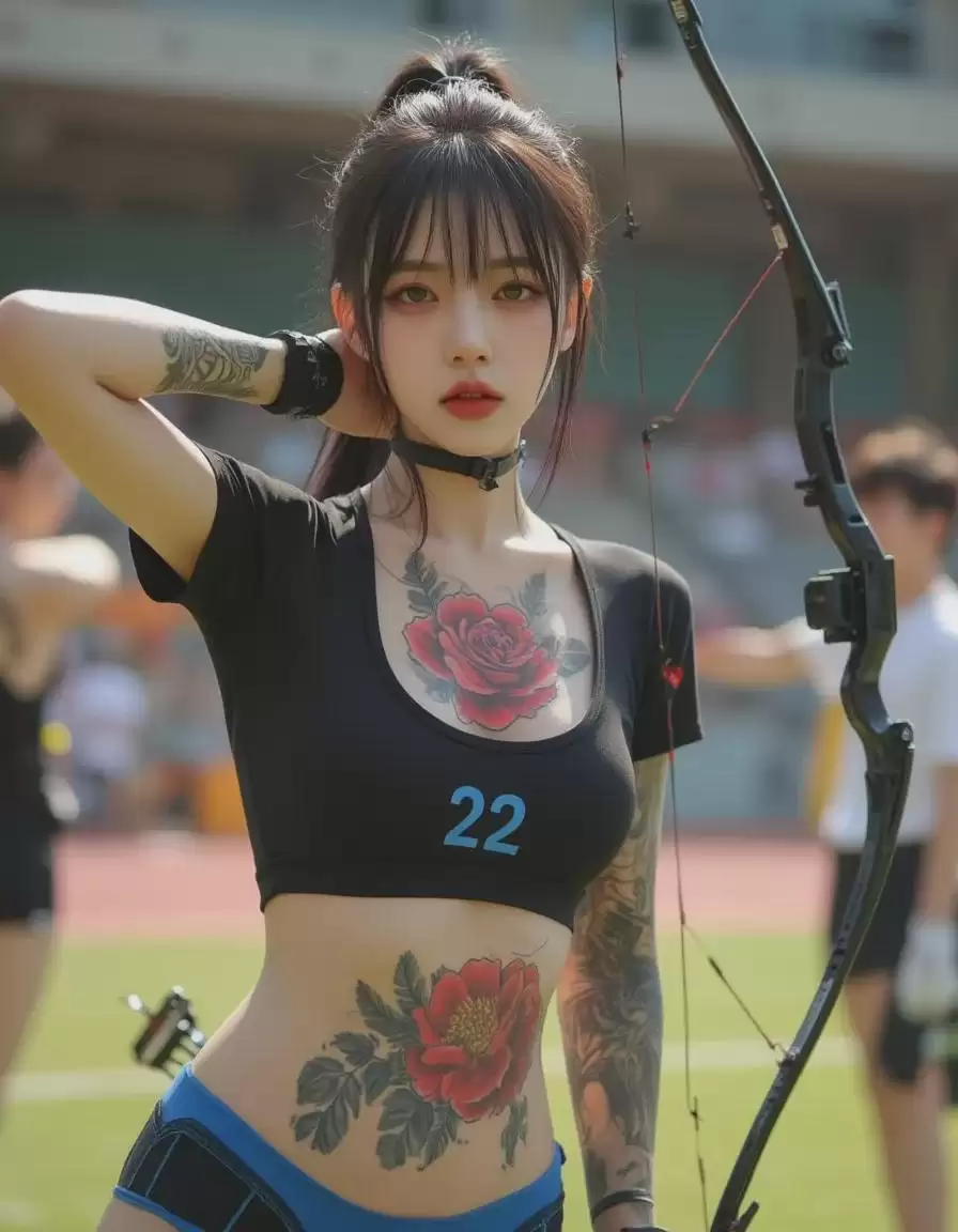 用AI绘图画出超真实的纹身小姐姐，一款以叛逆女孩纹身为主题的Flux LORA模型