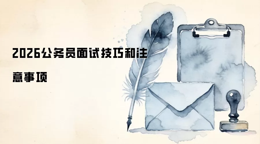 2026公务员面试技巧和注意事项