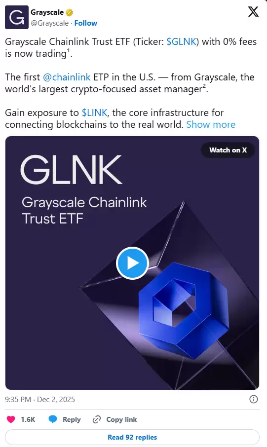 LINK ETF 于12月2日启动:Chainlink 现货 ETF是什么?如何运作以及投资?