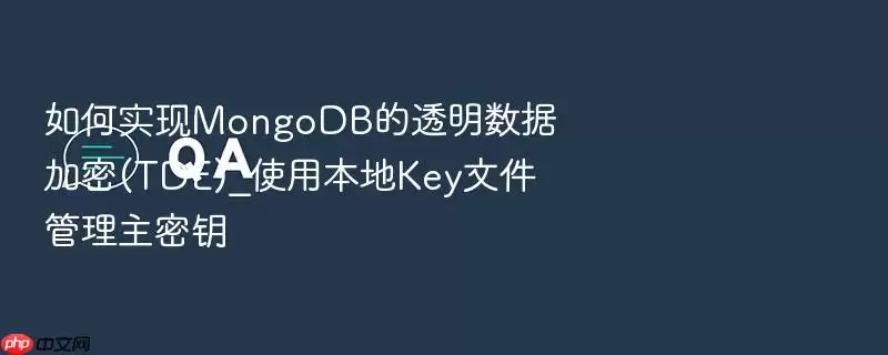 如何实现MongoDB的透明数据加密(TDE)_使用本地Key文件管理主密钥