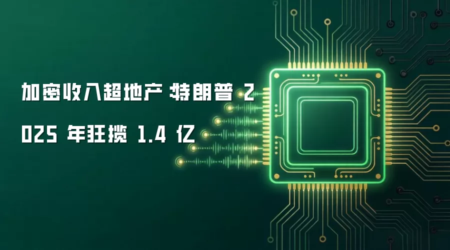 加密收入超地产:特朗普 2025 年狂揽 1.4 亿