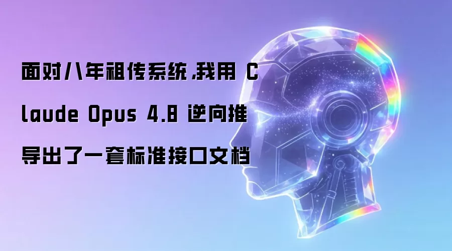 面对八年祖传系统，我用 Claude Opus 4.8 逆向推导出了一套标准接口文档