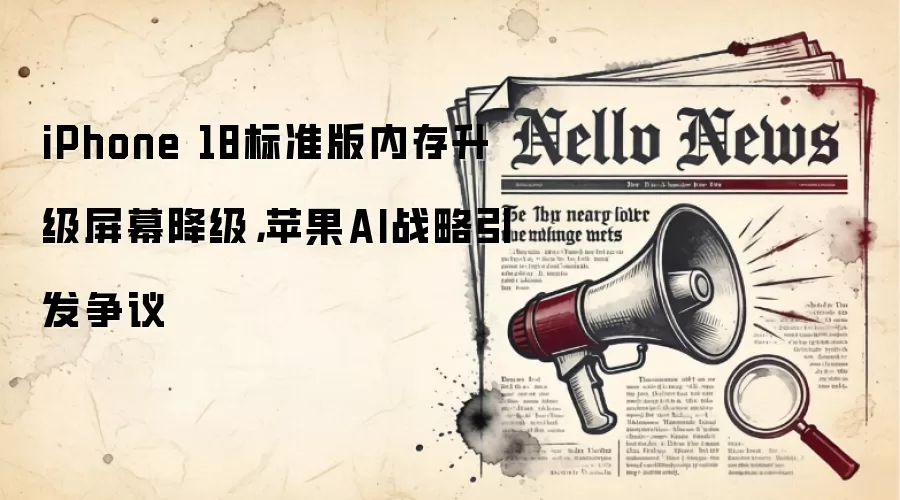 iPhone 18标准版内存升级屏幕降级,苹果AI战略引发争议
