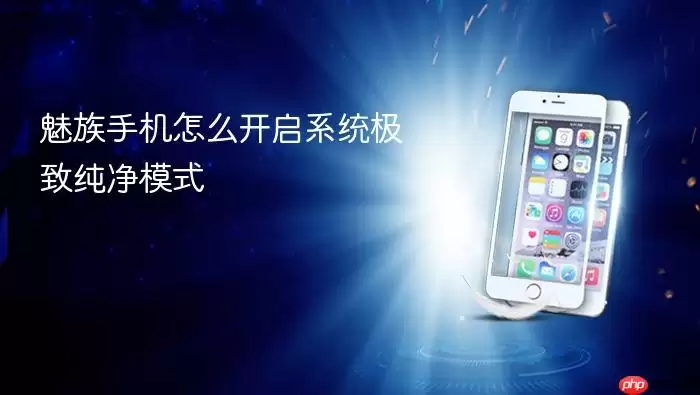 魅族手机怎么开启系统极致纯净模式