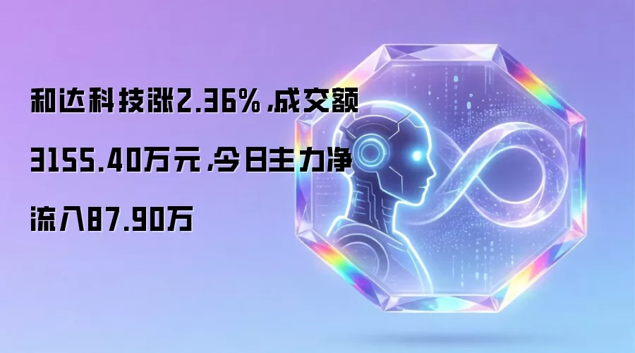 和达科技涨2.36%，成交额3155.40万元，今日主力净流入87.90万