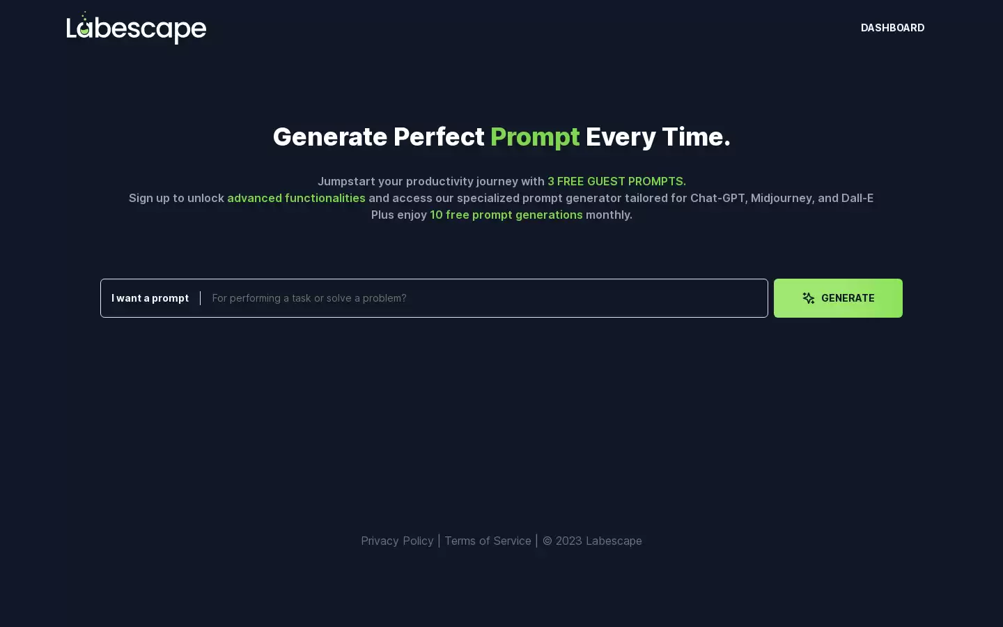 Labescape : Labescape的prompt生成器,提供高级prompt