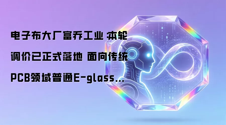 电子布大厂富乔工业:本轮调价已正式落地 面向传统PCB领域普通E-glass电子布涨价30%
