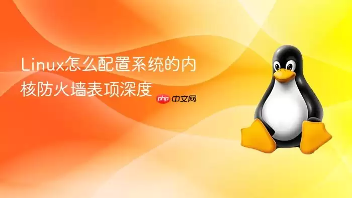 Linux怎么配置系统的内核防火墙表项深度