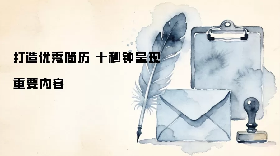 打造优秀简历 十秒钟呈现重要内容