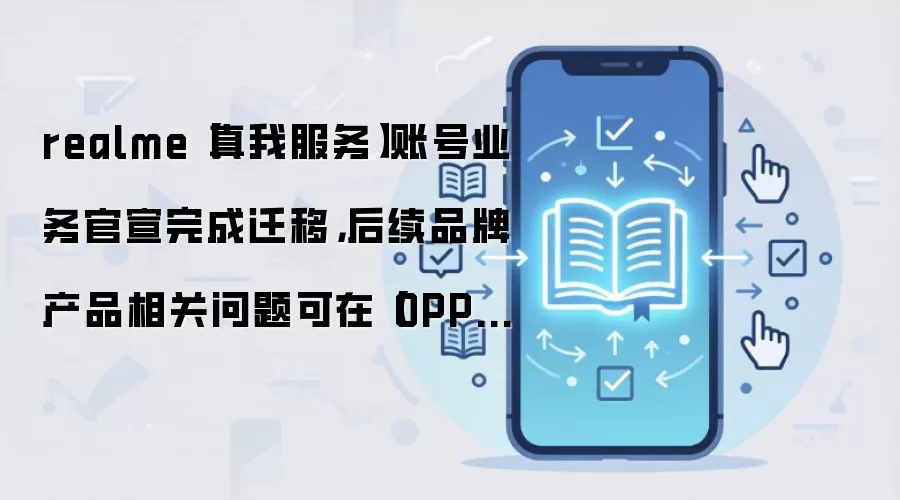 realme【真我服务】账号业务官宣完成迁移，后续品牌产品相关问题可在【OPPO 服务】咨询
