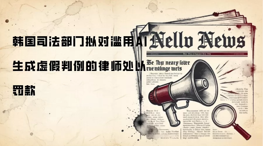 韩国司法部门拟对滥用AI生成虚假判例的律师处以罚款