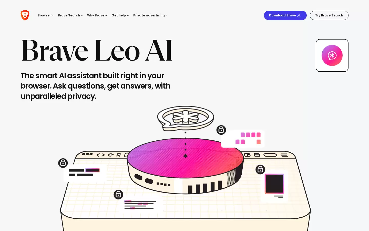 Bra ve Leo AI : Bra ve Leo AI 是集成在浏览器内的智能AI助手
