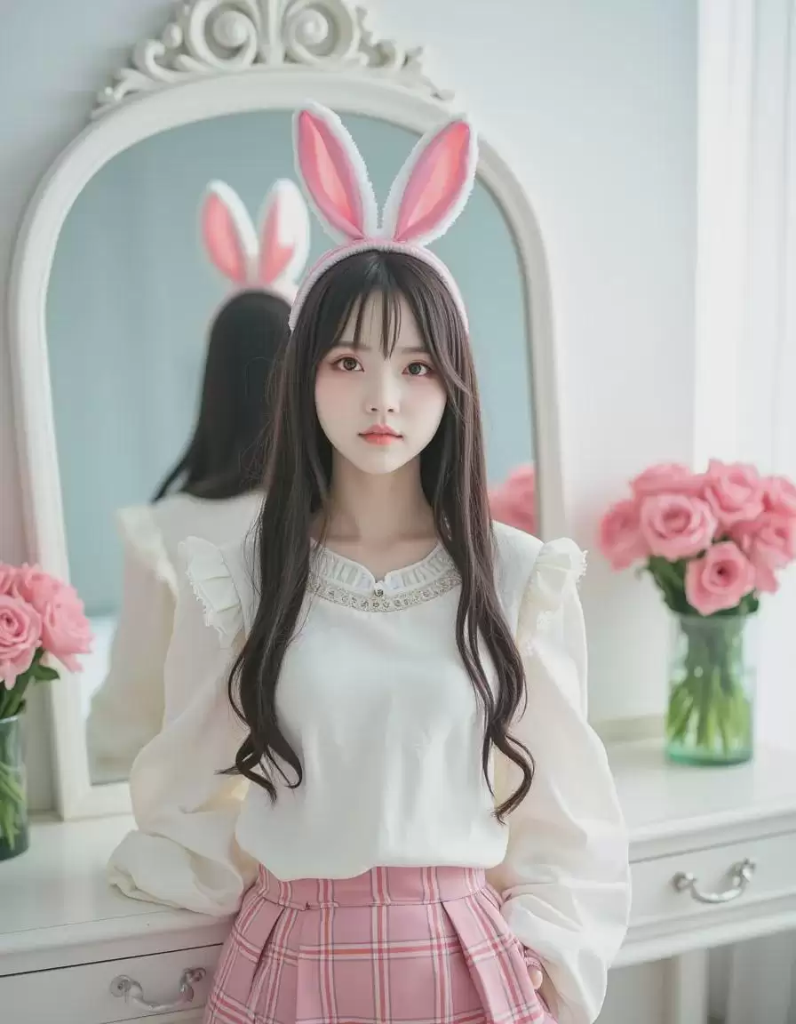 性感可爱兔女郎CosPlay,利用FLux LORA模型在comfyuiUI生成高度真实的AI图像