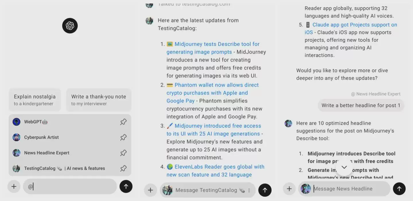 安卓 / macOS 版 ChatGPT AI 应用现支持“@”,可无缝切换不同 GPT模型