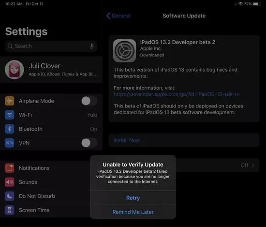 iPad Pro用户升级iPadOS 13.2 Beta 2后变砖了怎么办? iPad Pro用户升级iPadOS 13.2 Beta 2后变砖了怎么办?