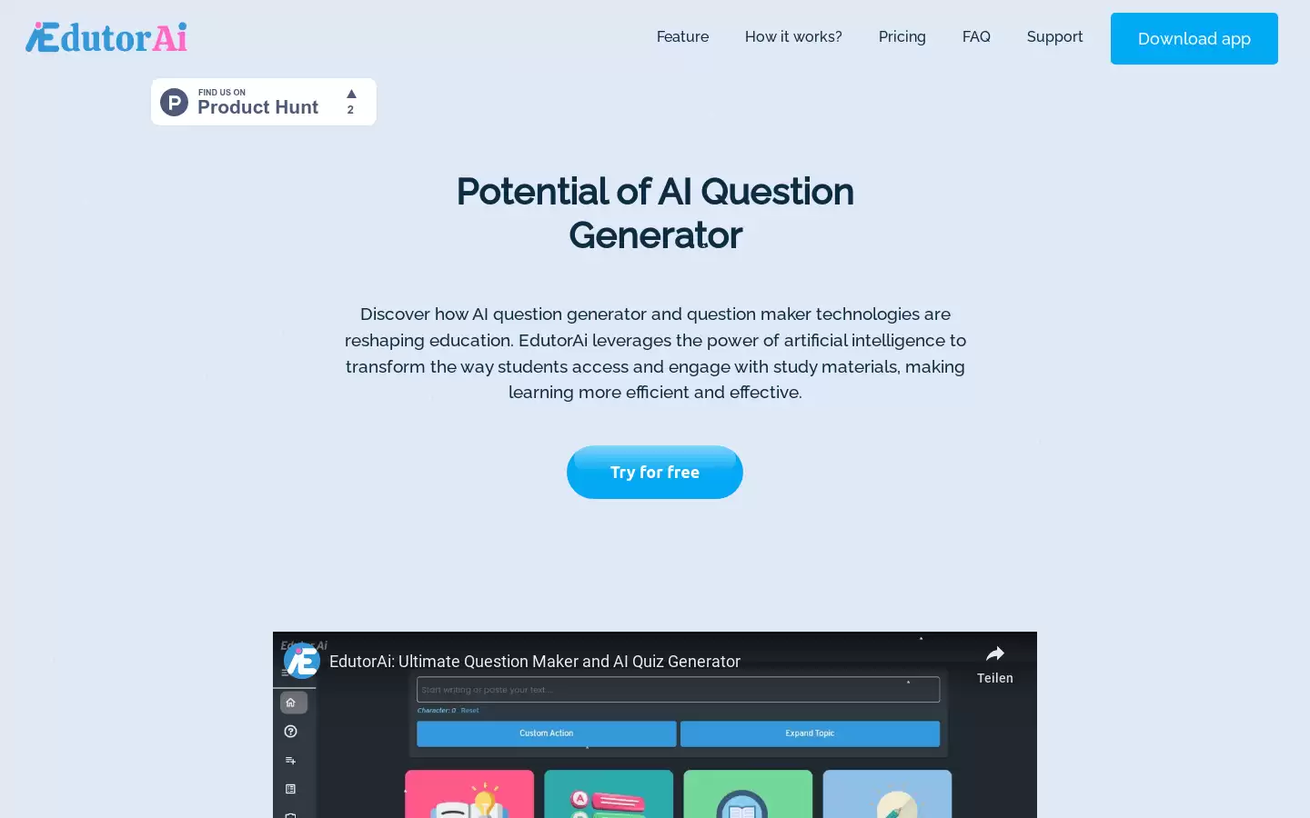 Edutor AI : AI题目生成器