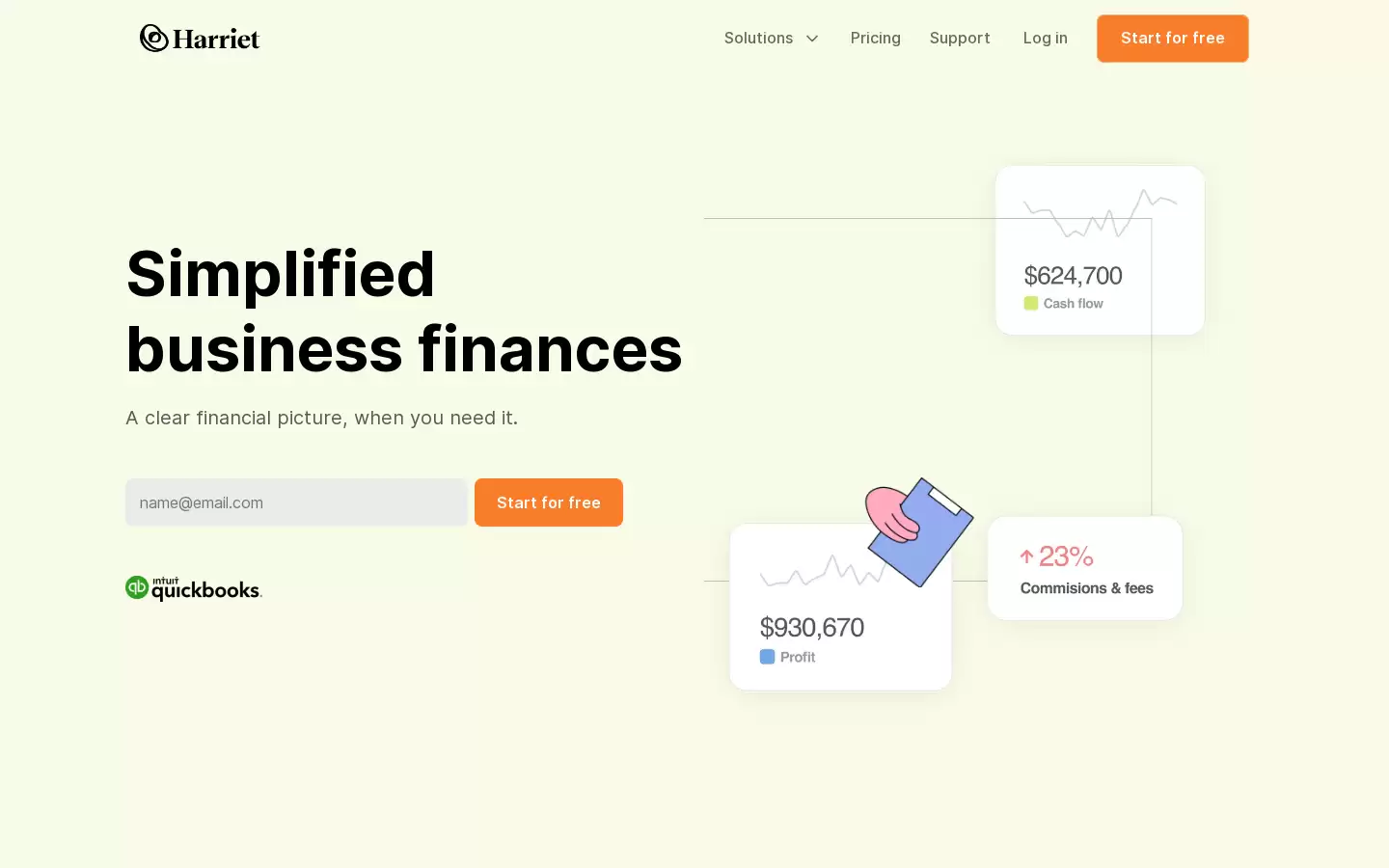 Harriet.ai : 适用于企业的扁平费用会计服务，提供清晰的财务概况