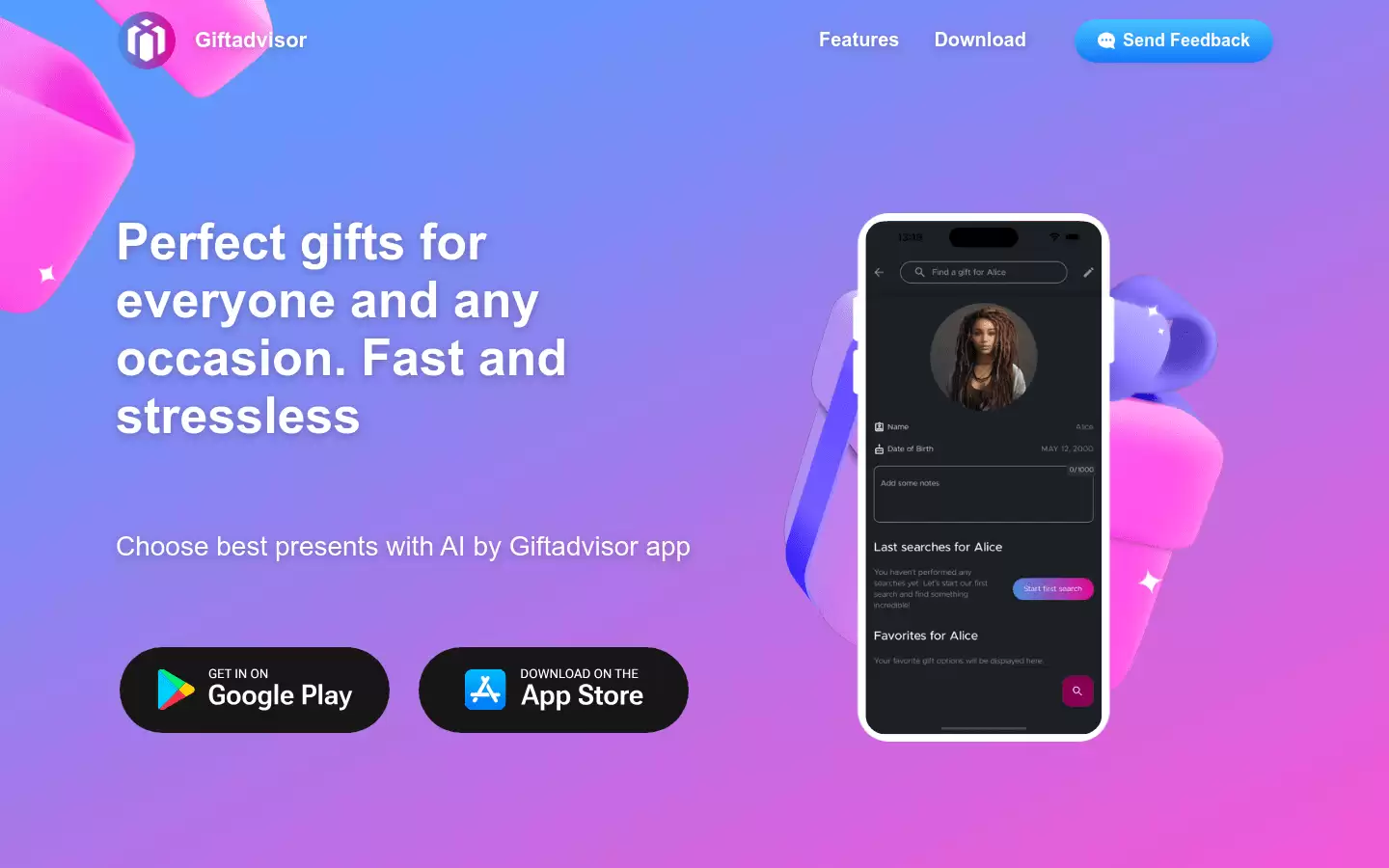 Giftadvisor : 智能推荐完美礼物APP